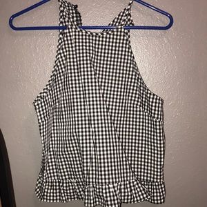 Black and white Gingham top